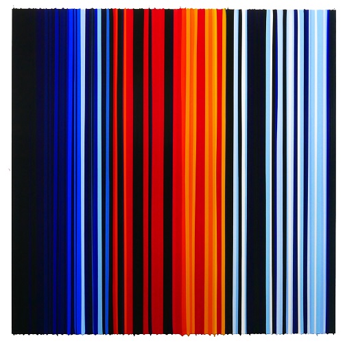 Radial Gallery - Frank Fischer - Liquids and Lights, Radial Gallery - Frank Fischer John Korner, Laque sur aluminium-100 x100cm