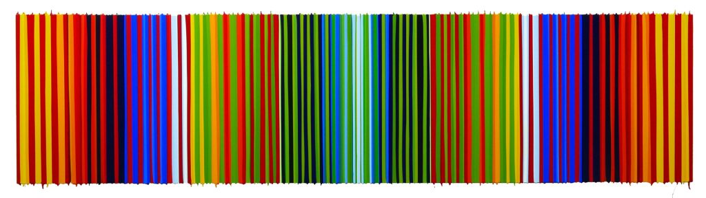 Radial Gallery - Frank Fischer y- Victor Vasarely Vega Nor - laque sur aluminium 50 x 200 cm